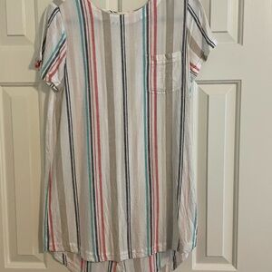 Striped Short Sleeve Dress